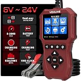 Car Battery Tester 6V 12V 24V with Lithium Battery Testing, BT911 5-3000CCA Automotive 12V&amp;24V Dual Circuit Testing, Load/Alternator Tester, Charging Cranking System Tester for All Car Motorcycle Boat