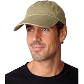KEKLLE Adams Sunbuster Pigment Dyed Twill Cap With Extra Long Visor (Khaki) (ALL)