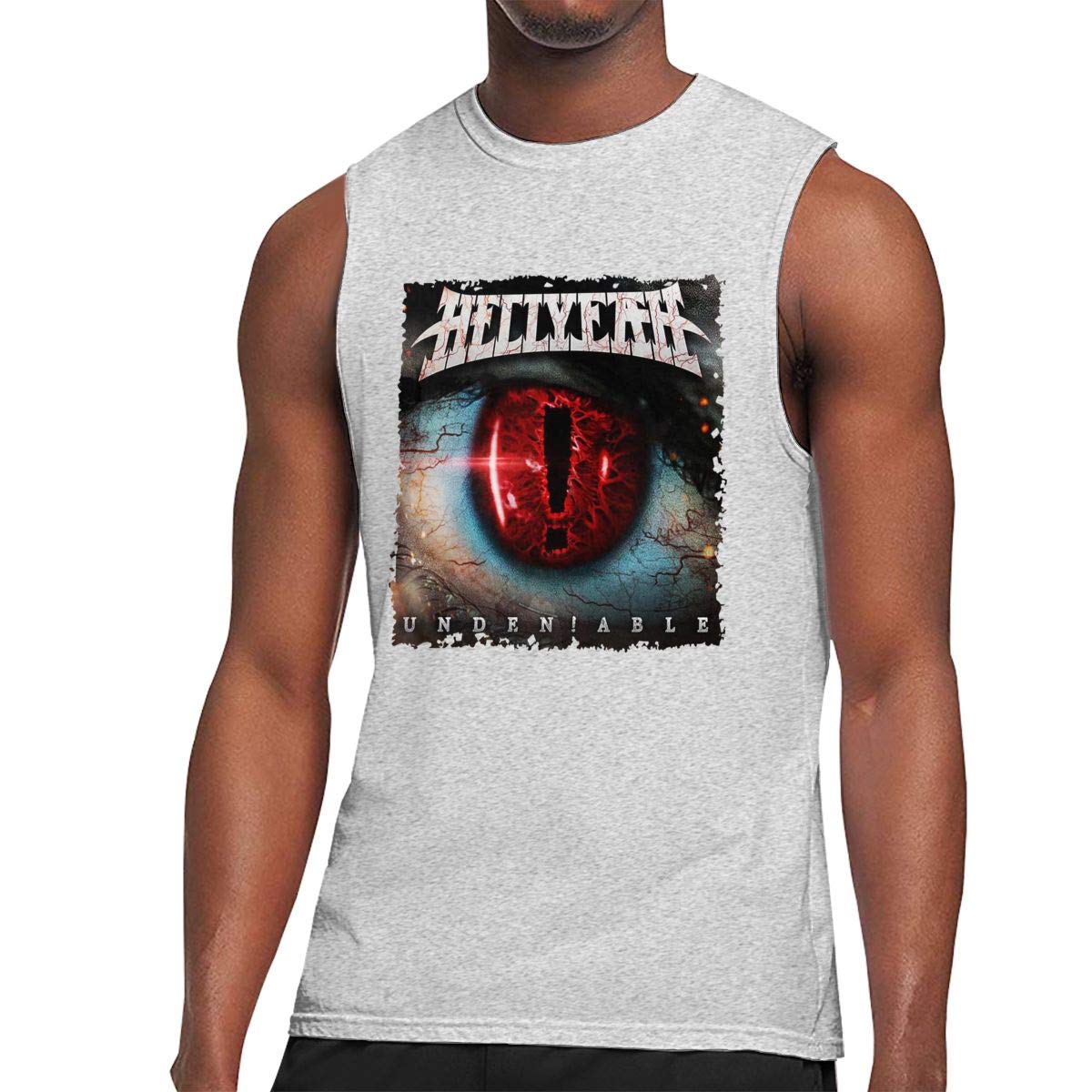 Nanakang Hellyeah Undeniable Sleeveless Round Neck Summer Sport Shirts Casual Gray