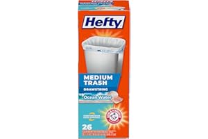 Hefty Medium Trash Bags, Ocean Water Scent, 8 Gallon, 26 Count