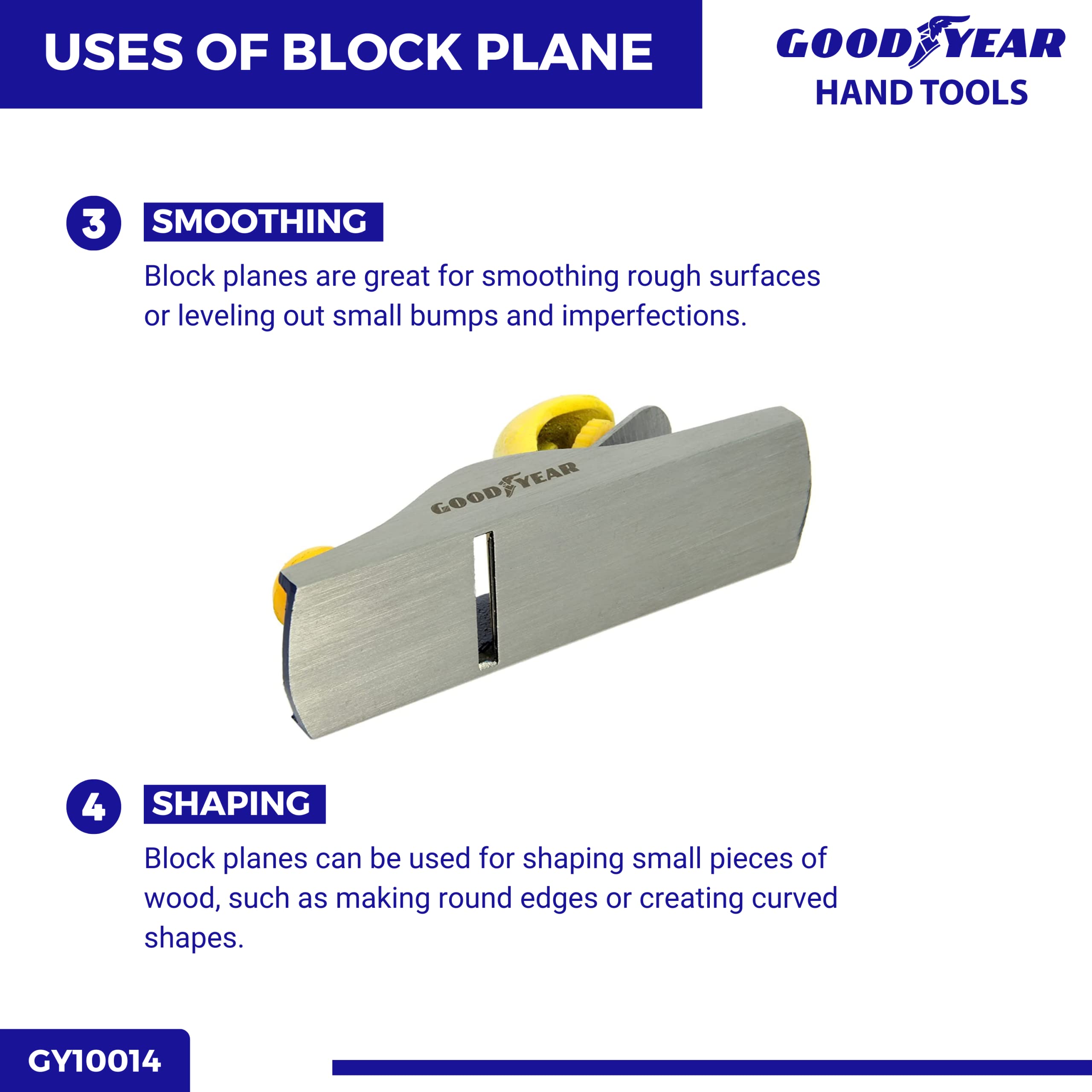 Goodyear Block Plane, Block Plane Tool, Metal Block Plane (Blue and Yellow), Randha, Carpenter Tool, Hand Tool 3