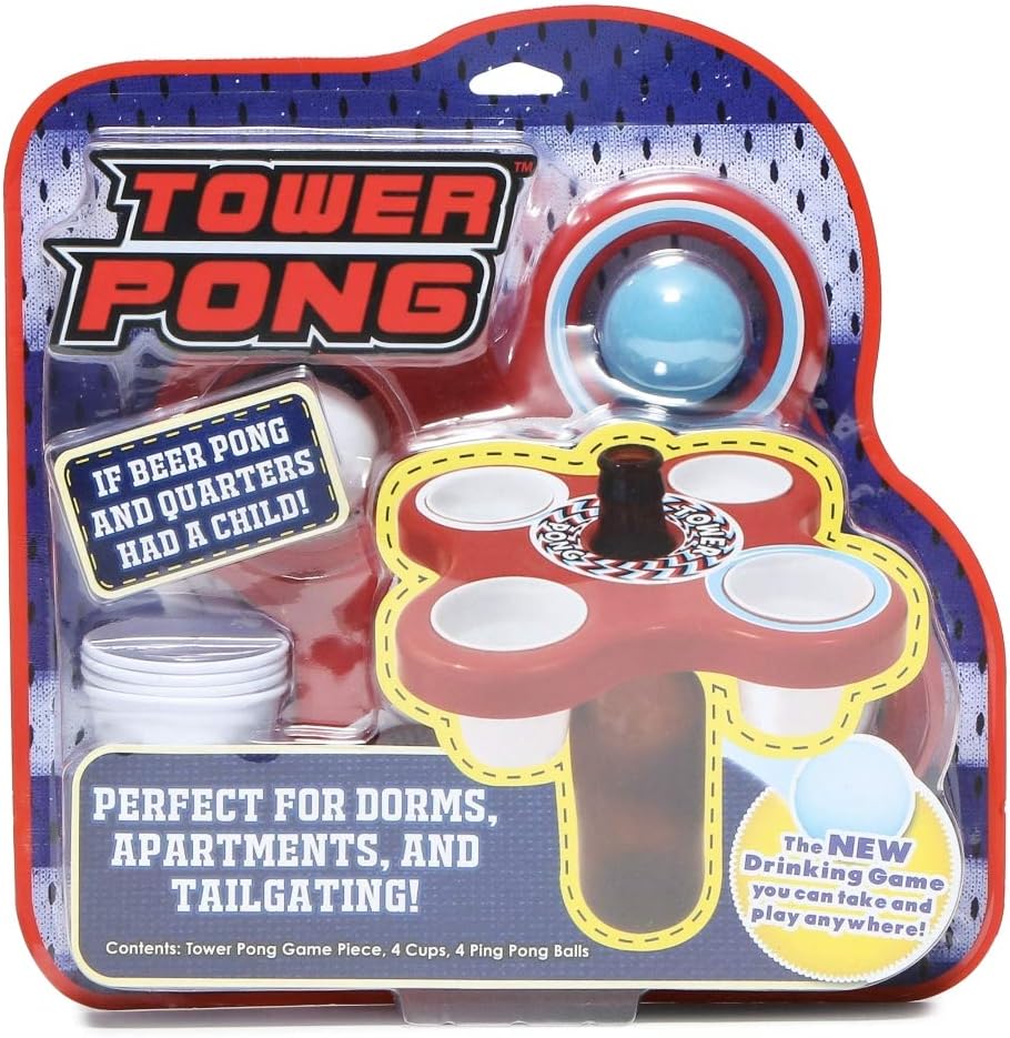 Portable Game: 4 Players, Adult, Includes Game Piece, 4 Mini Cups, 4 Ping Pong Balls, Carrying Bag