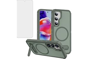 Asuwish Phone Case for Samsung Galaxy S24/S25 5G Compatible with Magsafe Tempered Glass Screen Protector Cell Cover Stand Cle