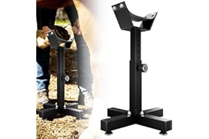ZUIWAN HoofStep - Metal Adjustable Farrier Stand, Hoof Trimming Stand for Horses, 16"-27" Height, Black