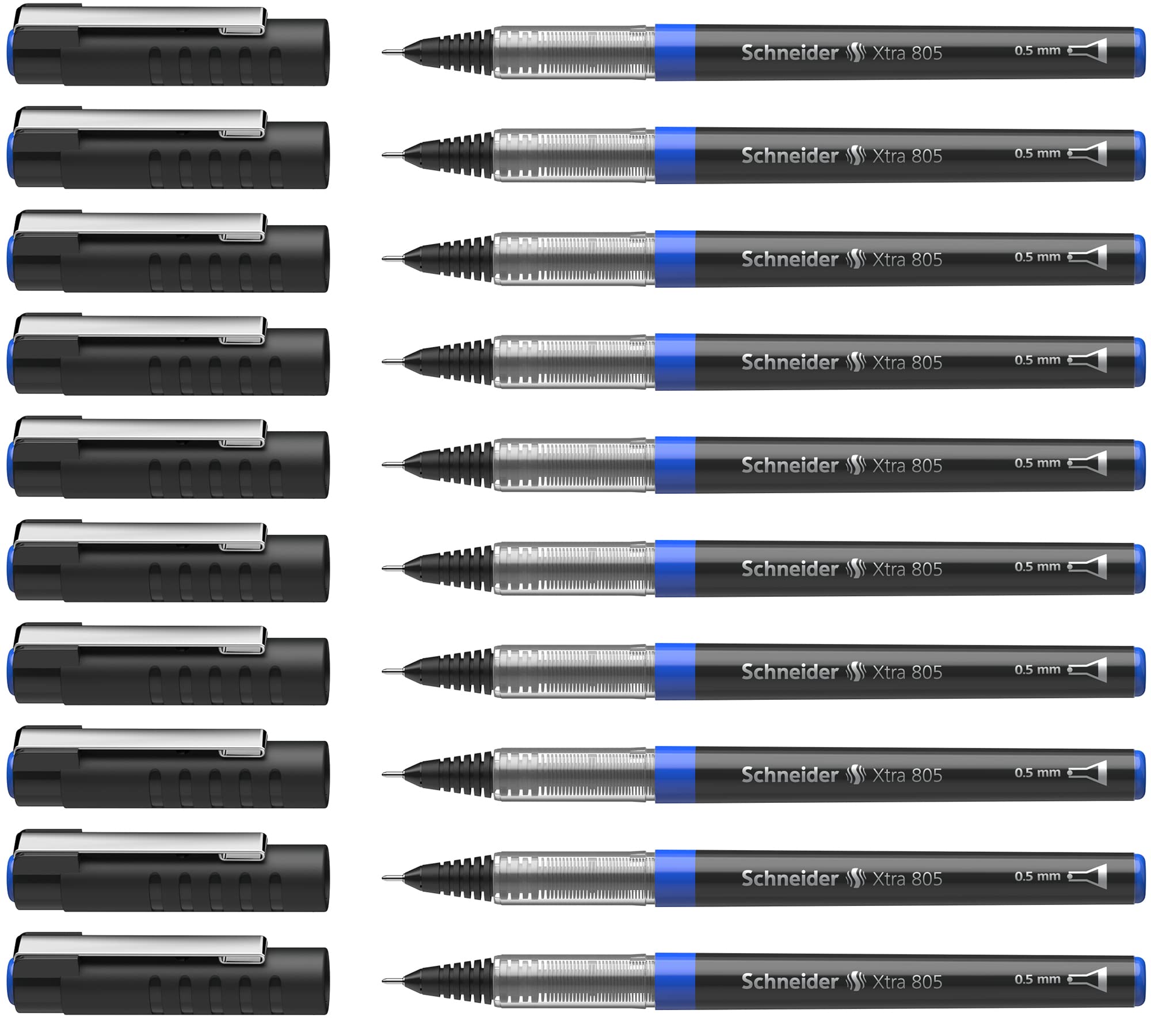 Schneider Xtra 805 0.5mm Rollerball Pen - Blue (Pack of 10)