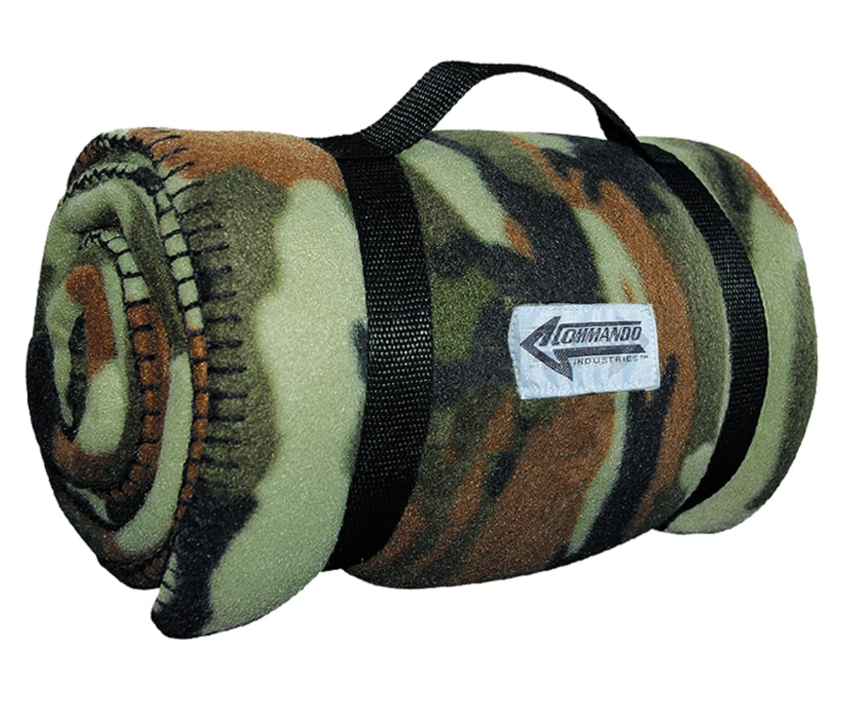 Commando Industries Cozy Fluffy Army Style Picnic Ceiling Outdoor blanket 140x190cm (Woodland)