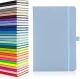 Notes London Eco A5 Notebook Pastel Blue with Lined Pages & Pen Loop