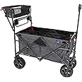 Mac Sports Push & Pull All Terrain Beach Wagon, 300 lb Capacity Wagons Carts Foldable, Collapsible Wagon, Grocery Cart Foldable Wagon Folding Utility Cart, Camping Cart on Wheels, Garden Utility Wagon