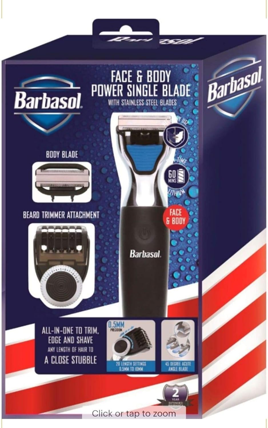 Amazon Com Barbasol Rechargeable Electric Wet And Dry Single Blade Shaver With Stainless Steel Blades And Adjustable Beard Trimmer Attachment Electronics