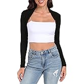 HDE Open Front Shrugs for Women Long Sleeve Bolero Cropped Cardigan Sweater S-4X