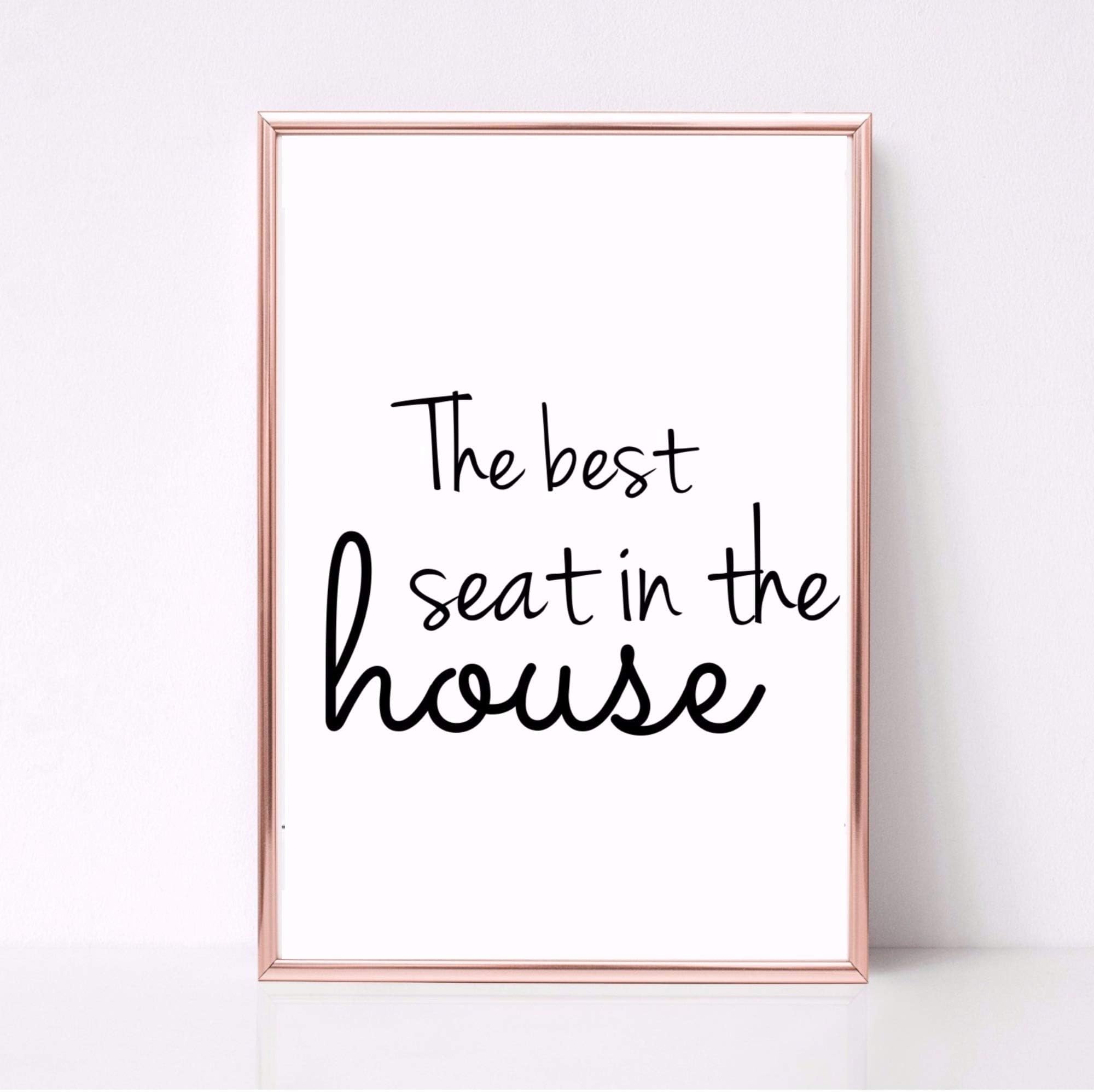 gfc the best seat in the house toilet BATHROOM PICTURE PRINT FUNNY WALL ART A4 UNFRAMED