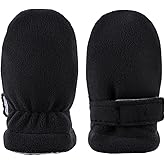 MniJiza Newborn Baby Mittens Toddler Winter Warm Fleece Lined Gloves No Scratch Adjustable Mitten for Infant Boys Girls