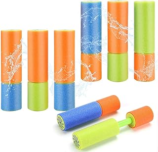 Ucradle Wasserspritzpistole Schaumstoff - 8 X Wasserpistole Klein Spritzpistole Wasser Kinder Wassergewehr Wasserspritze Kinderspielzeug für Jungen und Mädchen, Party Strand Pool Spielzeug Mitgebsel