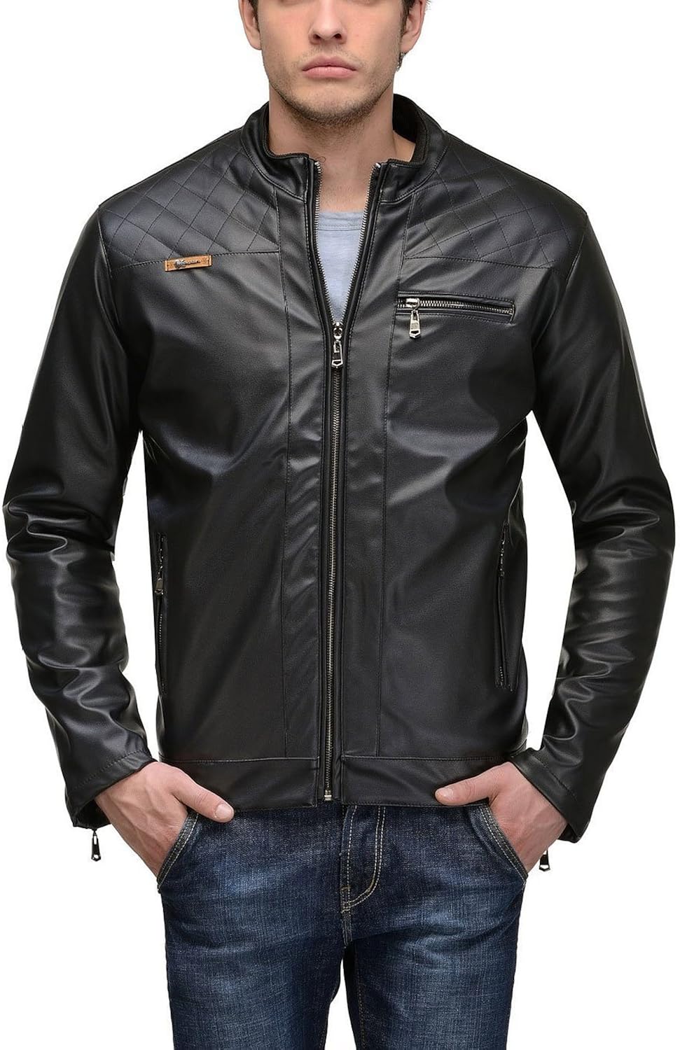 Luxury Brand Leather Lovers Men S Lambskin Leather Motorcycle Biker Jacket 2x Large Black At Men S Clothing Store Cheap And Fashion Maaun Net