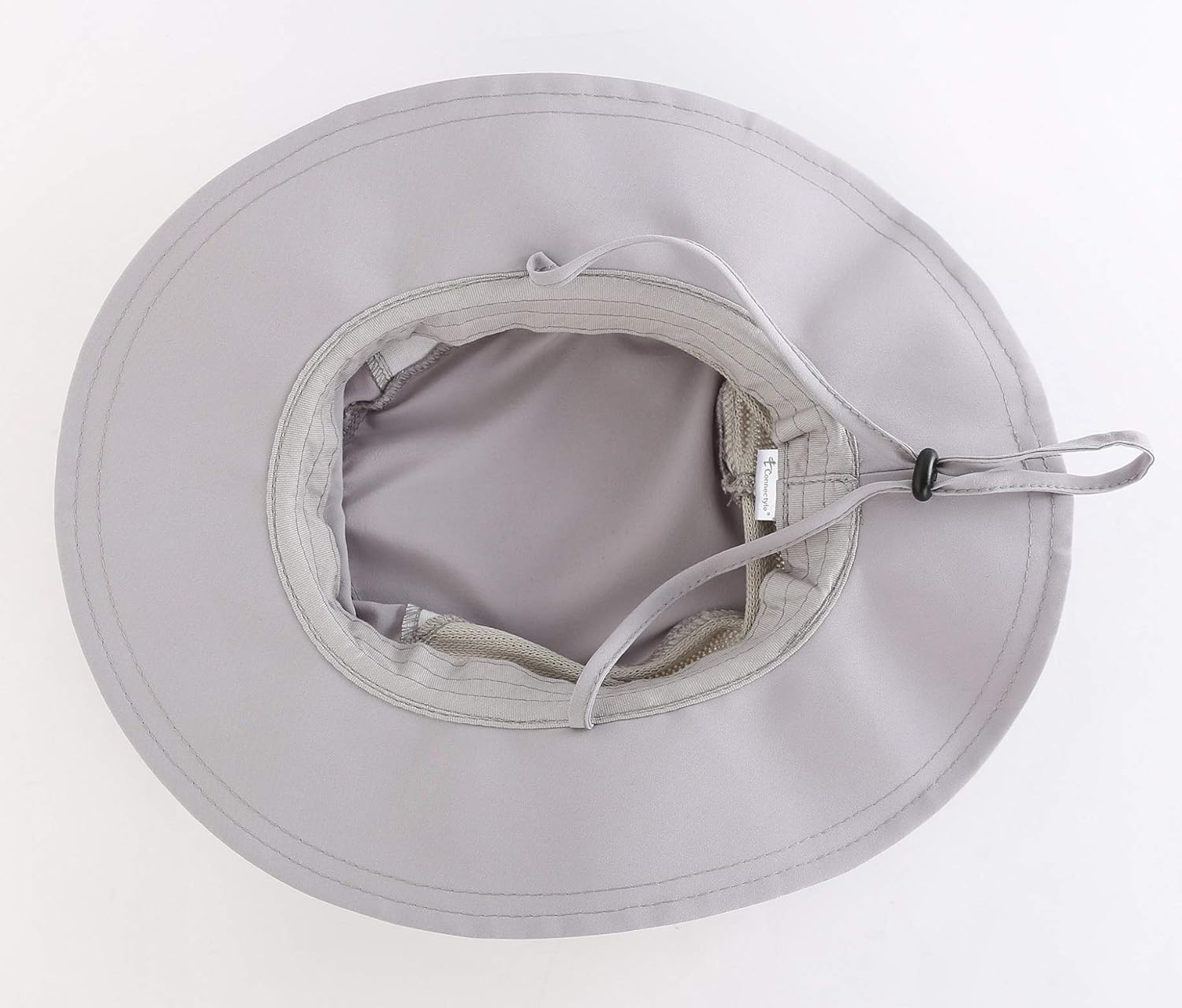 Connectyle Men’s Outdoor Mesh Boonie Sun Hat Summer Wide Brim UV Protection Fishing Hat Safari Cap Gray: Clothing