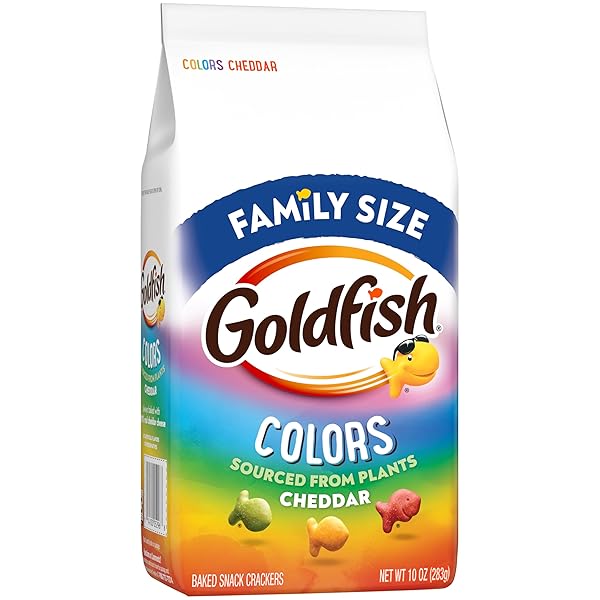 GOLDFISH COLORS CHEDDAR CHEESE CRACKERS, 10 OZ BAG