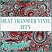 Paisley Pattern #1 in Black & Red Heat Transfer Vinyl 12