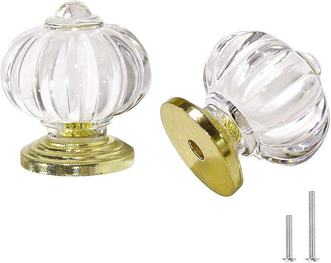 10 Pack Crystal Knobs and Pulls, Clear Acrylic Drawer Pulls
