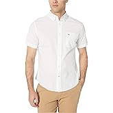 Tommy Hilfiger Men's Short Sleeve Casual Button Down Shirt in Custom Fit