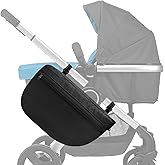 Accmor Insulated Side Sling Stroller Saddle Bag Organizer, Universal Stroller Organizer, Stroller Bag Caddy Organizer, Black