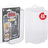 EVORETRO Action Figure Display Case for 3.75in Star Wars Carded Toy Figures | 25 Pack | Clear PET, UV-Resistant | Fits for Star Wars, Marvel Legends, MOTU &amp; GI Joe | No Assembly