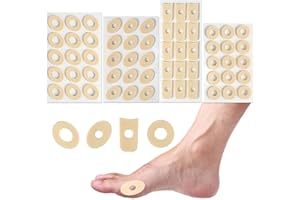 Corn Cushions for Feet, 60 Pieces Soft Latex Foam Corn Pads for Bunion & Callus Relief Self Adhesive Anti Friction Corn Cushi