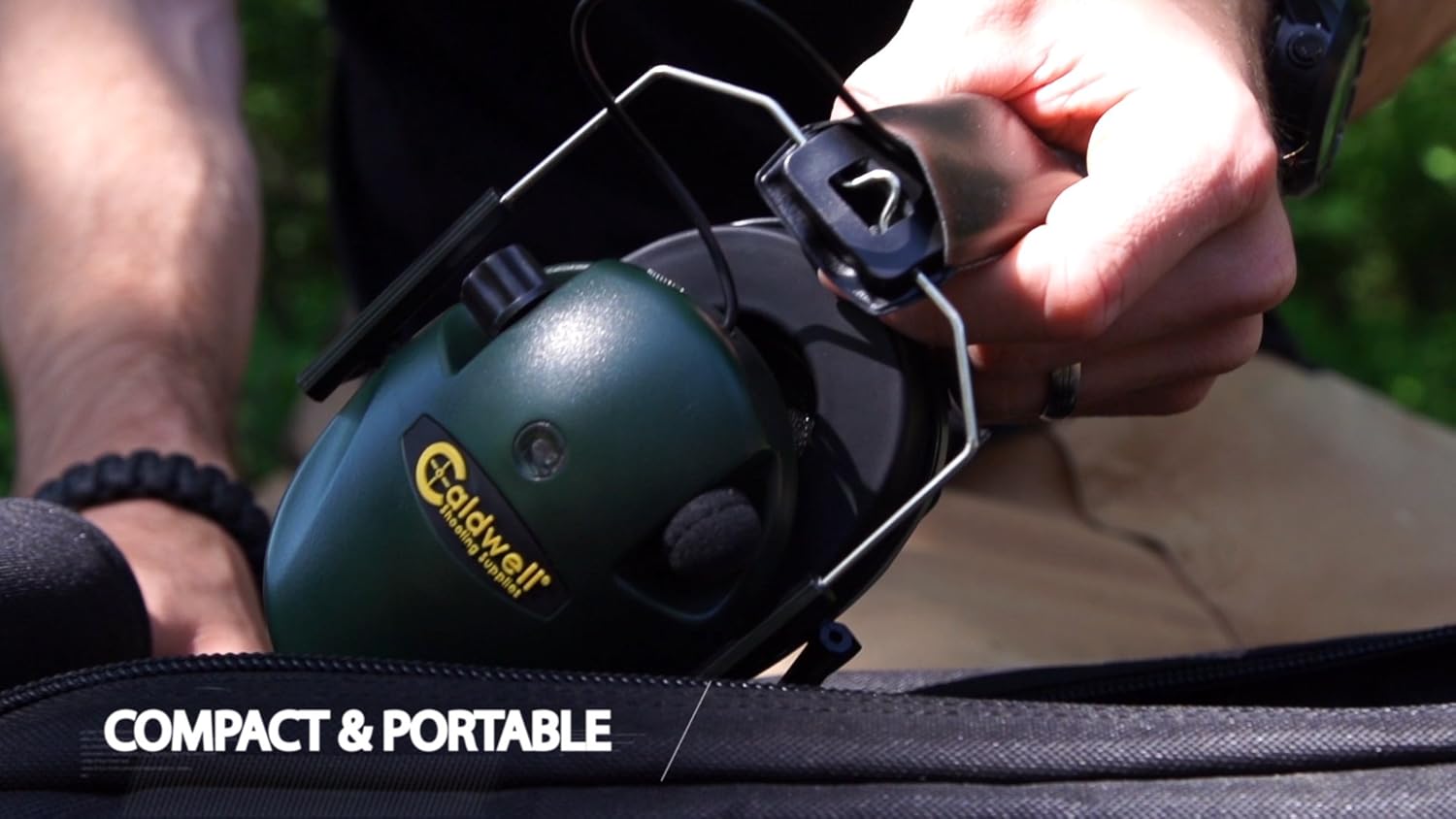 Caldwell E-Max - ADULT Green - Low Profile Electronic 23 NRR Hearing Protection with Sound Amplification - Adjustable Earmuffs for Shooting, Hunting and Range : Hunting Earmuffs : Sports & Outdoors