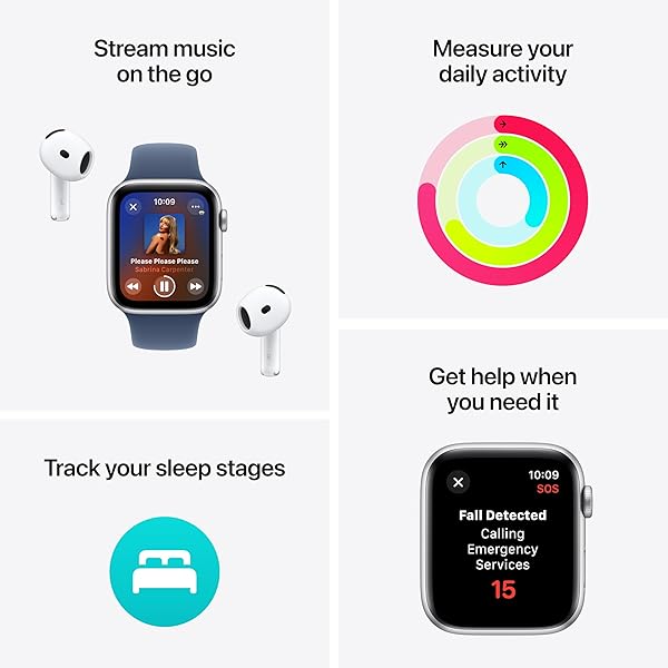 APPLE WATCH SE (2ND GEN) [GPS 40MM] SMARTWATCH WITH STARLIGHT ALUMINUM CASE WITH STARLIGHT SPORT BAND S/M. FITNESS & SLEEP TRACKER, CRASH DETECTION, HEART RATE MONITOR