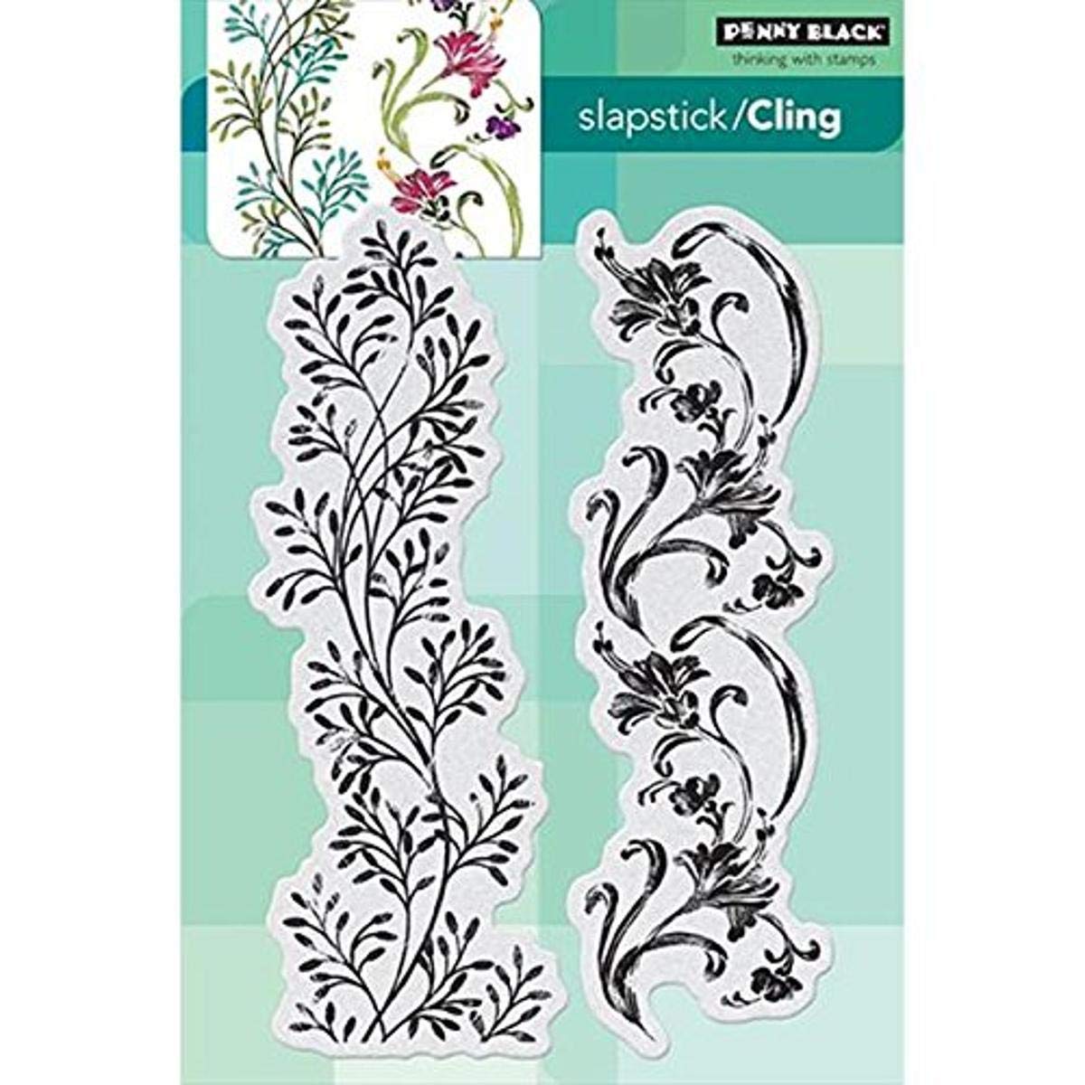 Penny Black Cling Rubber Stamp 5-inch x 7.5-inch Sheet-Twirls