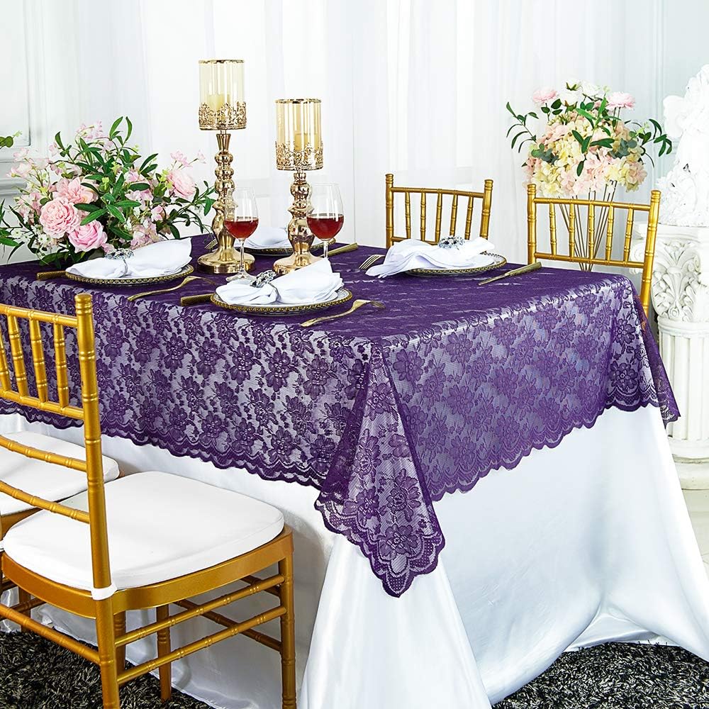 Best 108 inches round table cloth eggplant