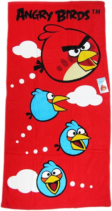 Amazon.com: Red Flying Angry Birds Beach Towel - Angry ...