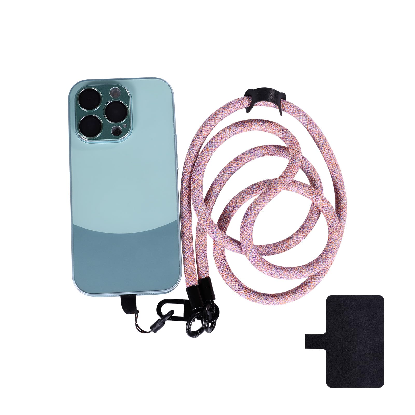 Kader Universal Cell Phone Lanyards, Multifuctional Colorful Neck Strap Phone Wrist Lanyard with 1Pcs Phone Patch Tether Tab for Most Smartphones (Long, Purple)