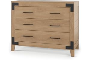 Child Craft Lucas 3 Drawer Dresser for Nursery or Bedroom, Plenty of Storage, Anti-Tip Kit Included to Prevent Tipping, Non-Toxic, Baby Safe Finish (Nutmeg)