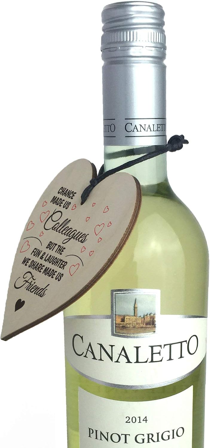 Red Ocean Colleagues Fun and Laughter Novelty Wooden Hanging Heart Leaving Gift Plaque Work Friendship Sign - Image 4