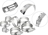 Litensh 304 Stainless Steel Hose Clips 6-12mm, 20PCS Worm Drive Jubilee Clamps view 2