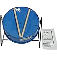 Miniature Steelpan (Steel Drum) 8 Inch Diameter 6 Notes Gift, Souvenir from Trinidad & Tobago (MITIPAN) - Blue