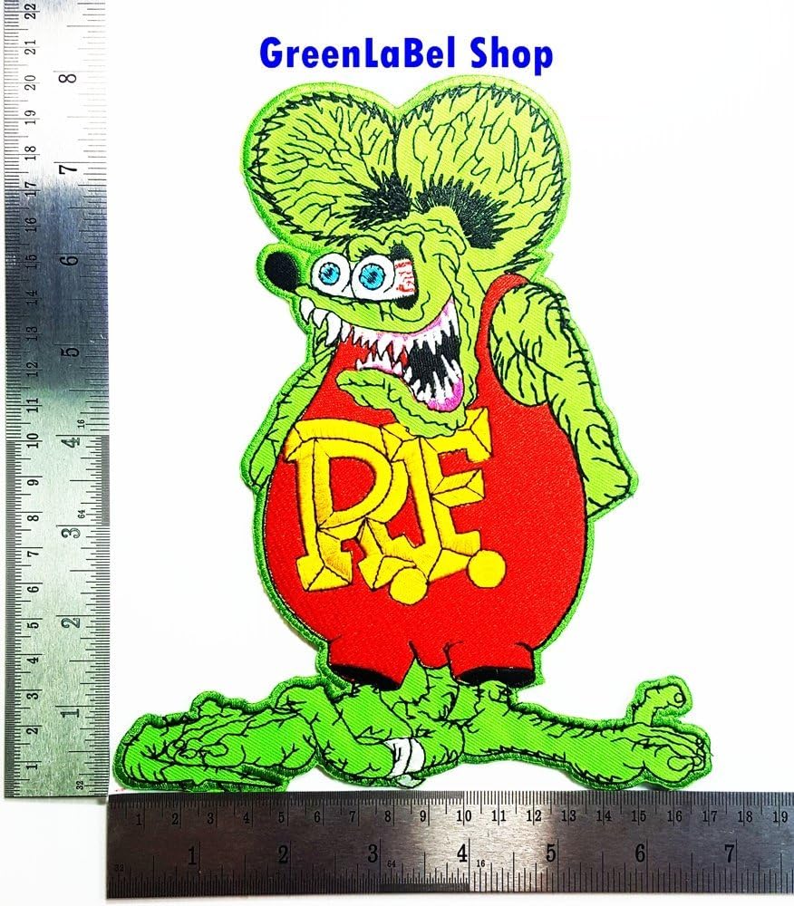 Big Large Jumbo R F Rat Fink Big Daddy Hot Rod Cartoon Movie Patch Logo Sew Iron On Embroidered Appliques Badge Sign Costume Send Free Registration Amazon Ca Home Kitchen