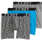 Jockey Men's Underwear ActiveStretch 7" Long Leg Boxer Brief - 3 Pack