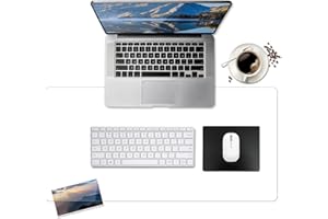 BLESWIN Clear Desk Mat, Transparent Writing Desk Mat, Durable Waterproof Multi-Functional Table Protector with Non-Slip Adhes