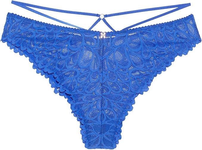 Savage X Fenty Women's Curvy Damn Lace Strappy Brazilian