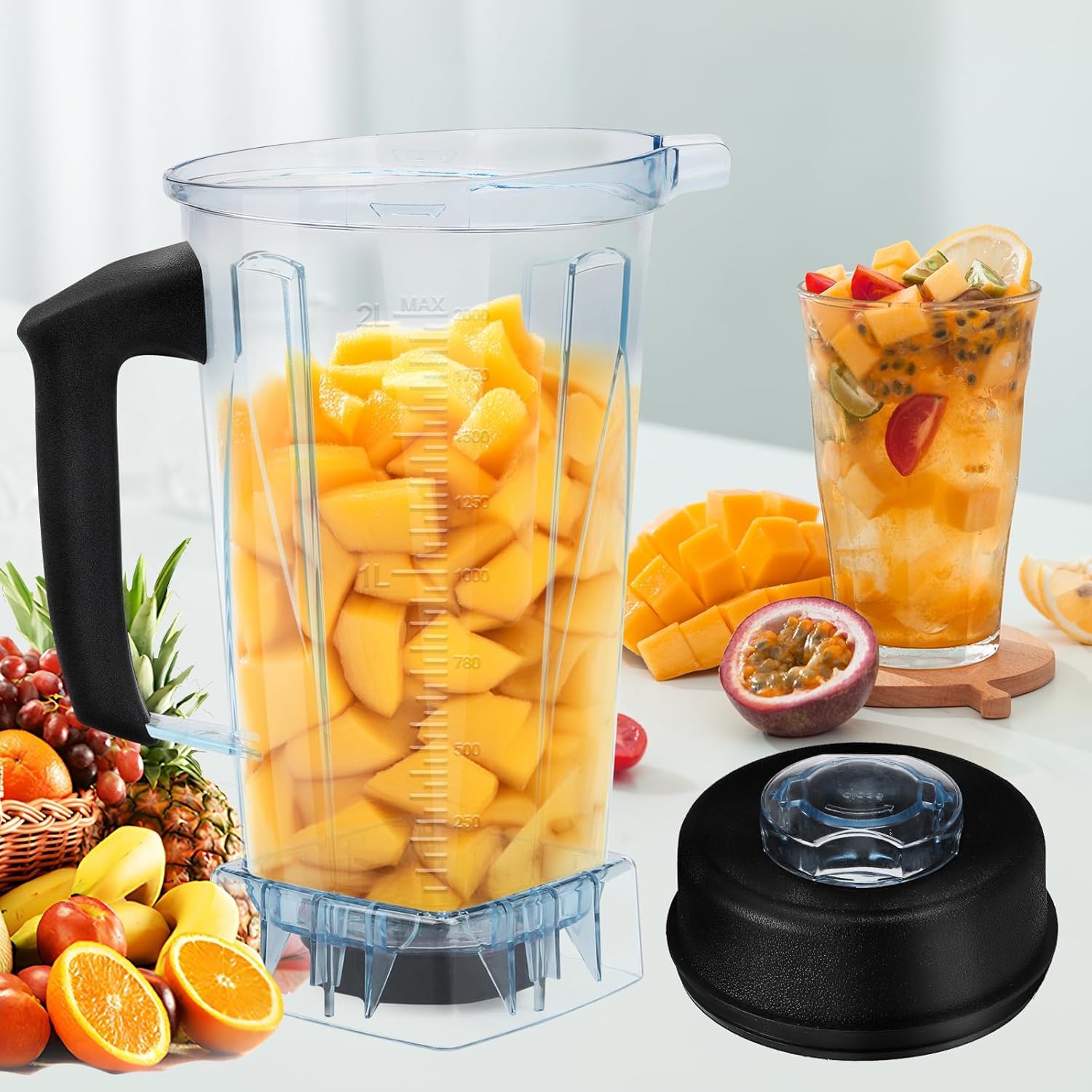 For Vitamix Blender Pitcher 64oz, Replacement Parts for Vitamix 5200 5000 6500 7500 750 Classic Explorian Vita-Prep vm0101 vm0102 vm0103 vm0197 E310