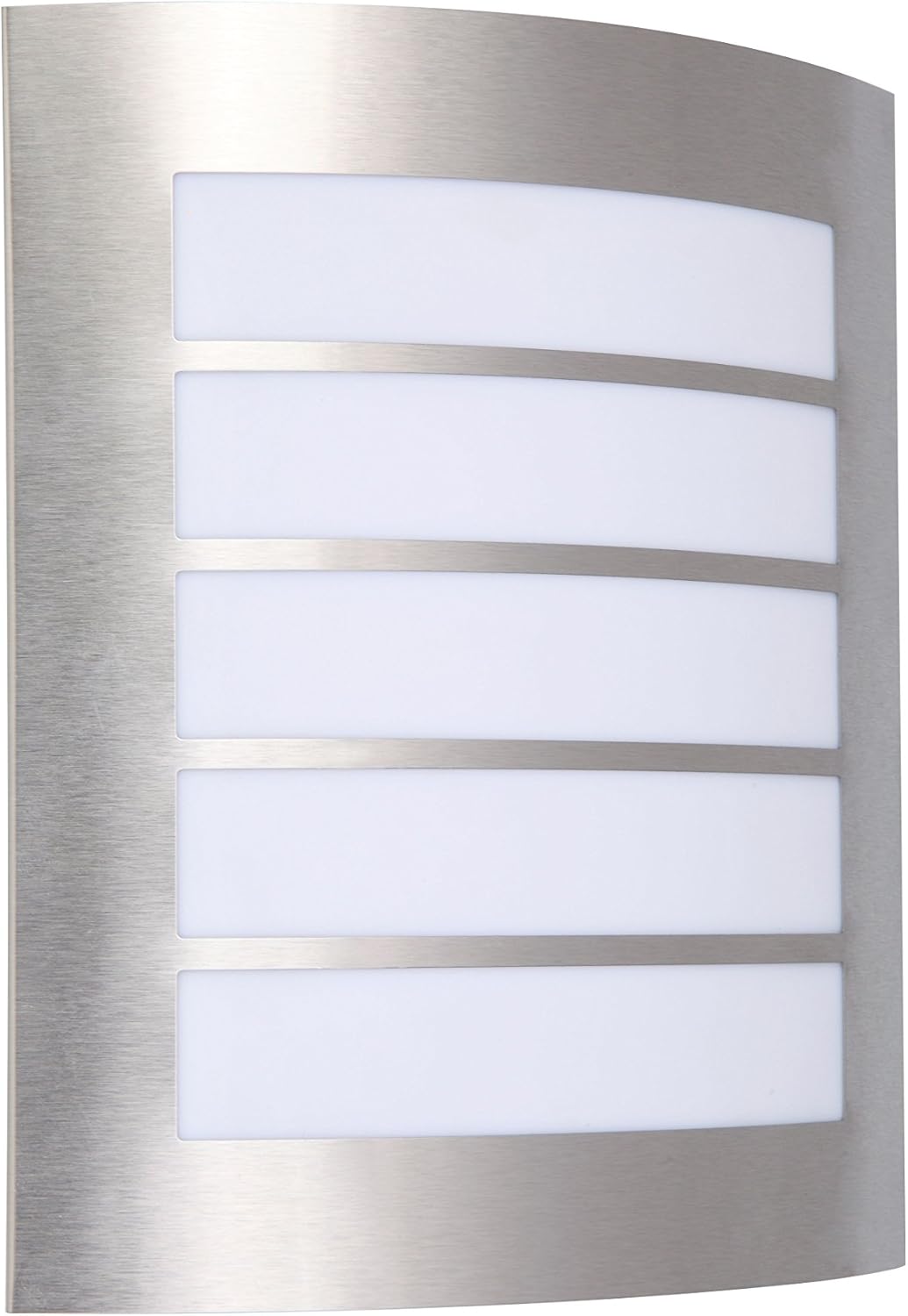 Eco Light ST5001 A+ Outdoor Wall Light, Steel, 8 Watts, Silver, 26.5 x 17.9 x 6.4 cm