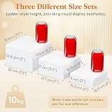 Lifewit 3 PCS Buffet Risers and Stands 6-7.8 inch White view 2
