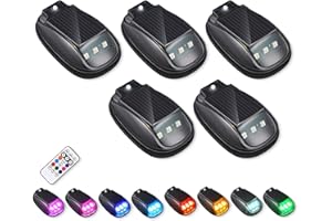 Solar Car Roof RGB Strobe Light with Remote Control,Sensing Marker Light, 8 Colors, Waterproof, Auto Lighting for Motorcycle,
