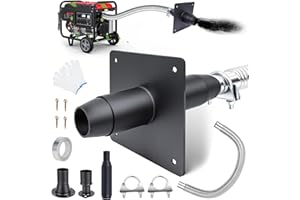 BBTEQEKN Generator Silencer Kit, Universal Generator Silencing Kit with Two Adapters, Generator Muffler Silencer Set with Wal