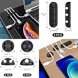 SOULWIT Cable Management Kit 200Pcs - 4 Sleeves 37 Clips 10 Ties 20+2 Rolls view 6