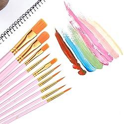 Acrylic Paint Brush Set, (20 Packs /200 pcs) Nylon