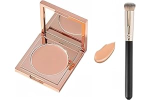 TALZPRO Colored Clay CC Undereye Corrector, Under Eye Concealer with Brush, Dark Circle Defense, Under Eye Color Corrector for Dark Circles (Light-Medium Peach, with brush)