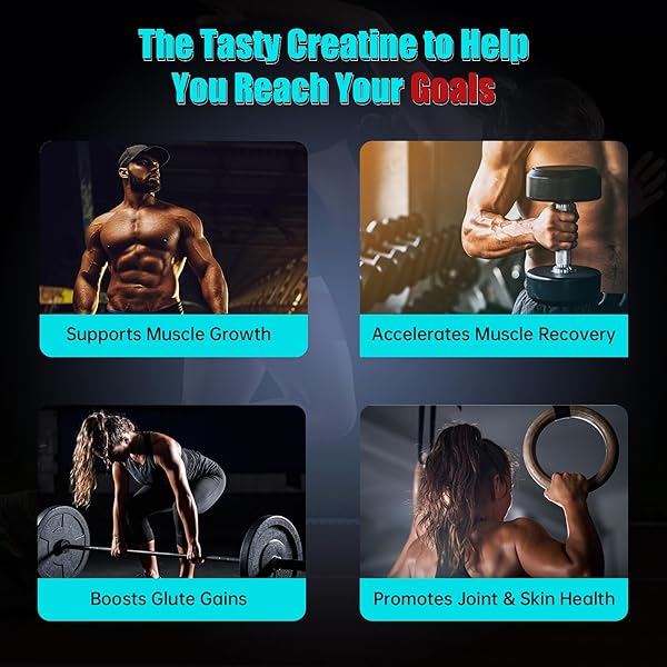 CREATINE MONOHYDRATE GUMMIES FOR MEN & WOMEN – 5G PURE CREATINE MONOHYDRATE FOR ENHANCED MUSCLE GROWTH, STRENGTH – VEGAN, SUGAR-FREE, LOW-CALORIE – BLUEBERRY FLAVOR – 120 COUNT (BLUEBERRY)