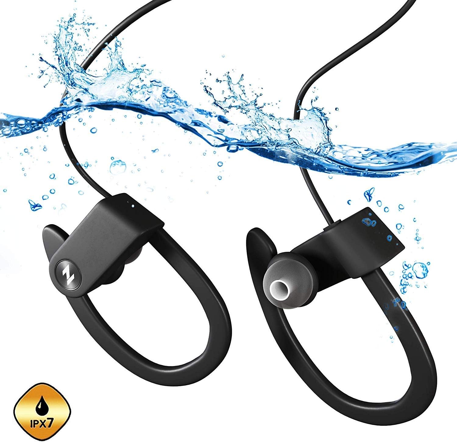 Best Bluetooth Earphones for Running - Wireless 5.0 in Ear Headphones IPX7 Sweatproof - Upgraded 2019 Design - Sport Earbuds with Noise Cancelling Michrophone aptX Auriculares